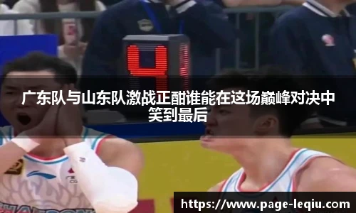 广东队与山东队激战正酣谁能在这场巅峰对决中笑到最后